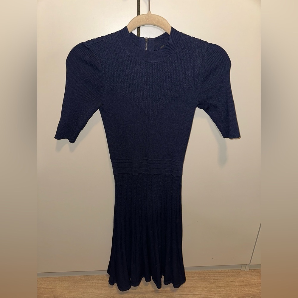 NWOT Ted Baker Navy Blue Knit Dress size 0 - Picture 4 of 12